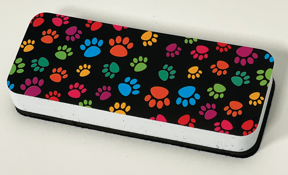 09987 Magnetic Whiteboard Eraser, Colorful Paws