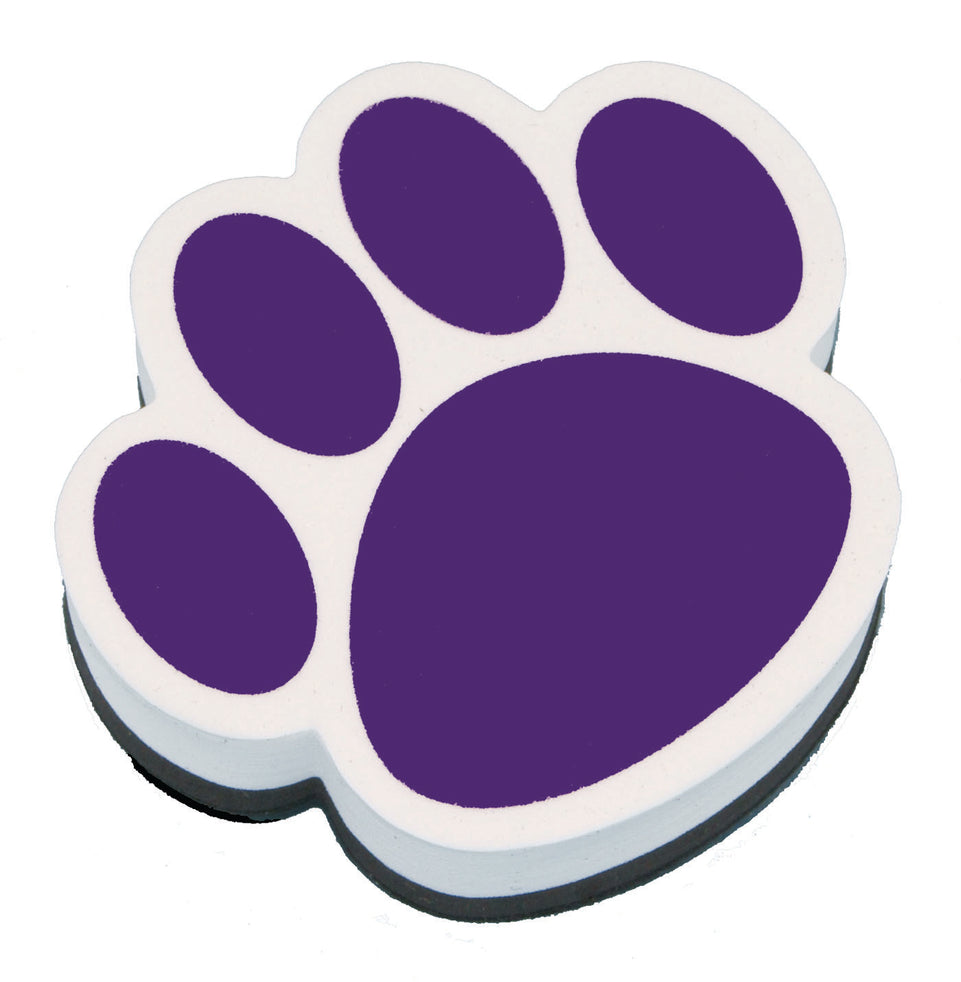 10005 Magnetic Whiteboard Eraser, Purple Paw