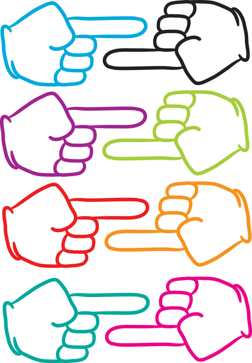 10091 Pointing Fingers Magnetic Die Cut Write On Wipe Off