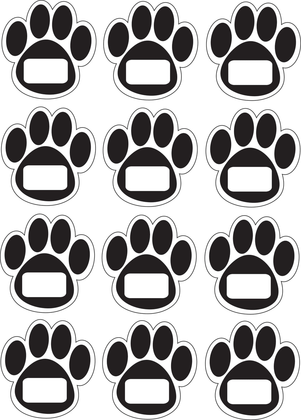 10104 Black Paws Die-Cut Magnets