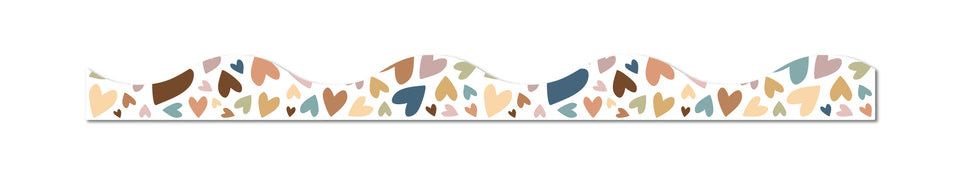 11432 Painted Hearts, Magnetic Scallop Border, 12" x 1",