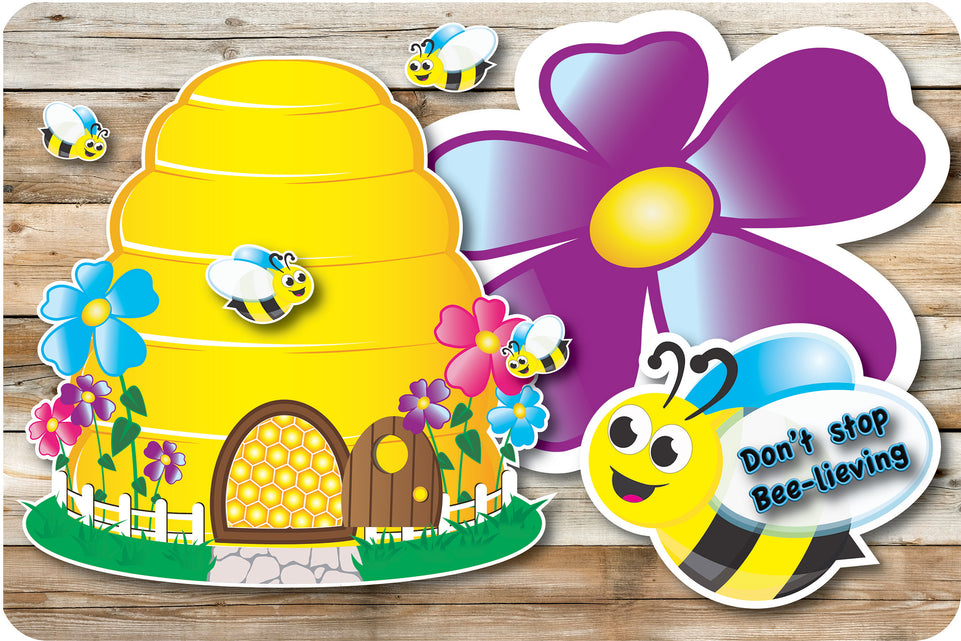 12531 Computer Mouse Pad, 11.75"x 8", Bee-Lieve, Bee Theme