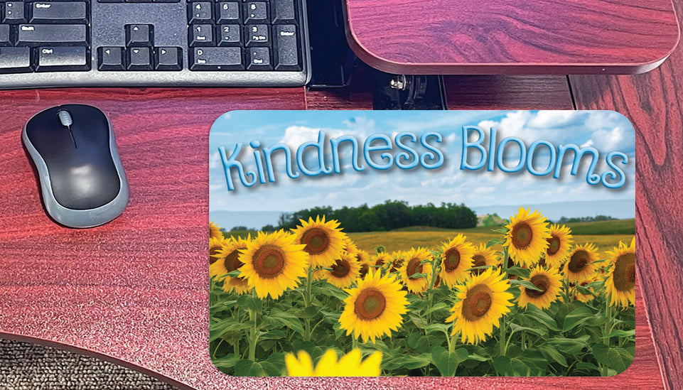 12539 Computer Mouse Pad, 11.75"x 8", Kindness Blooms, Sunflowers