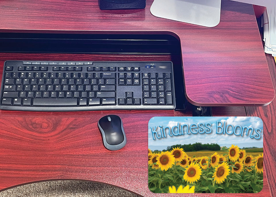 12539 Computer Mouse Pad, 11.75"x 8", Kindness Blooms, Sunflowers