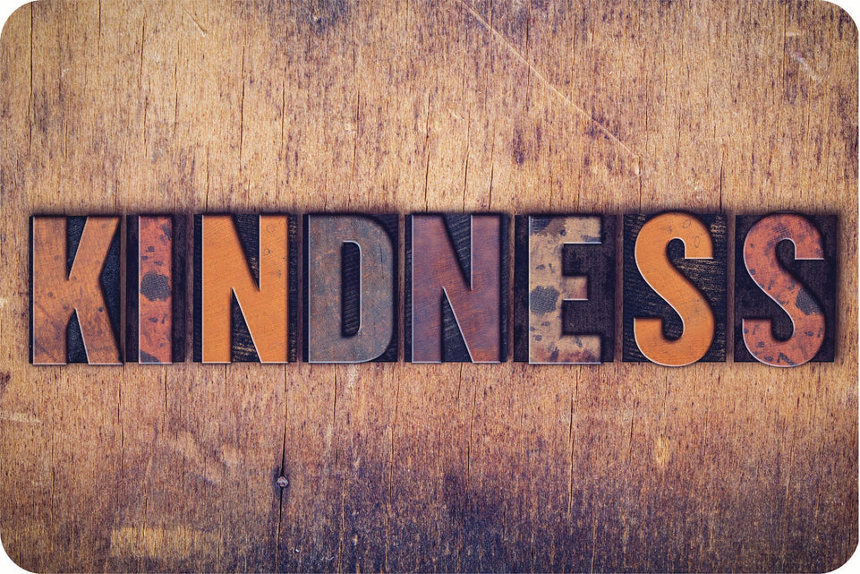 12541 Computer Mouse Pad, 11.75"x 8", Kindness, Letterpress