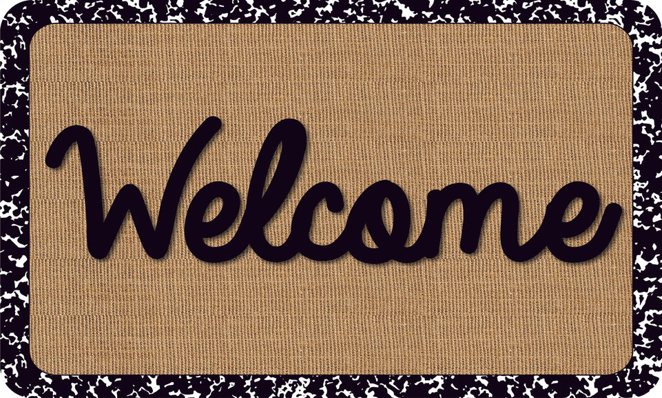 91307 The Original Fun Mat,Welcome Mat, 18" x 30", Burlap Composition Welcome