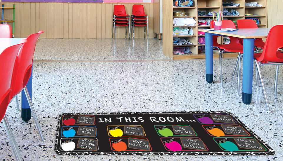 91411 The Original Fun Mat, Mat Runner, 15.5" x 47", In this Room, Positive Sayings