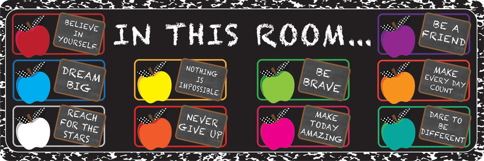 91411 The Original Fun Mat, Mat Runner, 15.5" x 47", In this Room, Positive Sayings