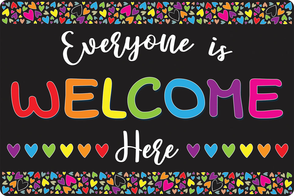 12501 Everyone is Welcome Here (Hearts) Mouse Pads