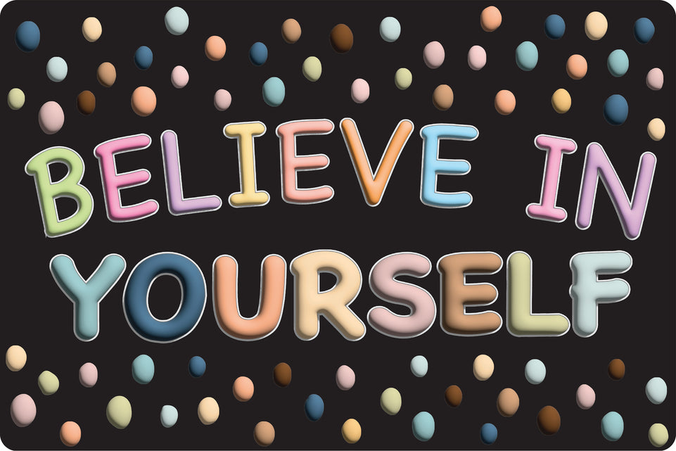 91522 Believe in Yourself Welcome Mat, 15.5" x 23.5"