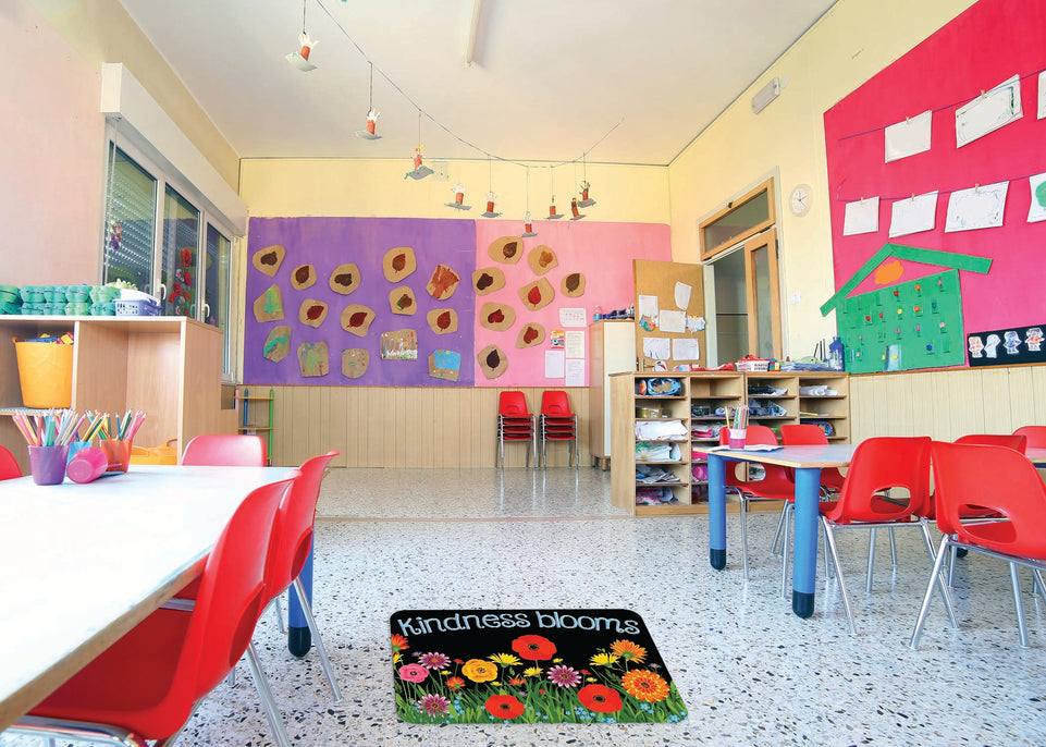 91528 The Original Fun Mat, Welcome Mat, 15.5" x 23.5", Kindness Poppies Welcome