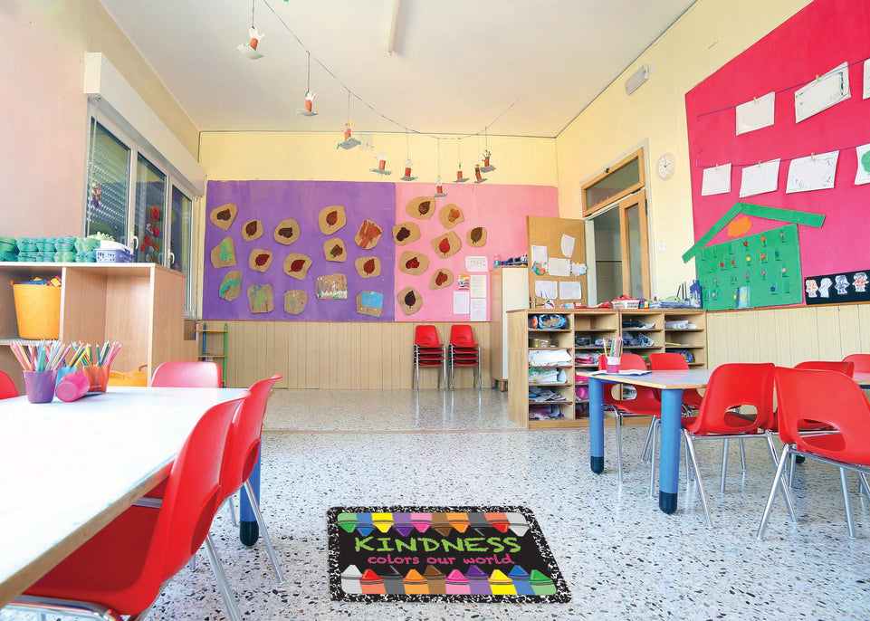 91554 The Original Fun Mat, Welcome Mat, 15.5" x 23.5", Kindness Colors World