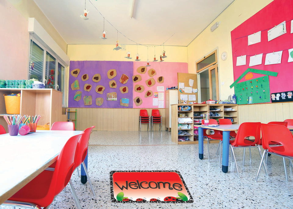 91563 The Original Fun Mat, Welcome Mat, 15.5" x 23.5", Ladybugs Welcome