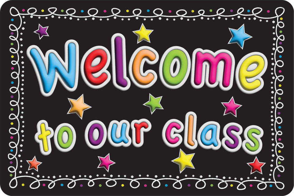 91573 The Original Fun Mat, Welcome Mat, 15.5" x 23.5", Welcome To Our Class