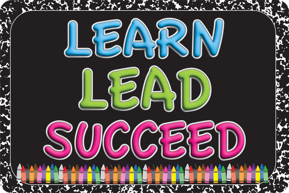 91580 The Original Fun Mat, Welcome Mat, 15.5" x 23.5", Learn, Lead, Succeed