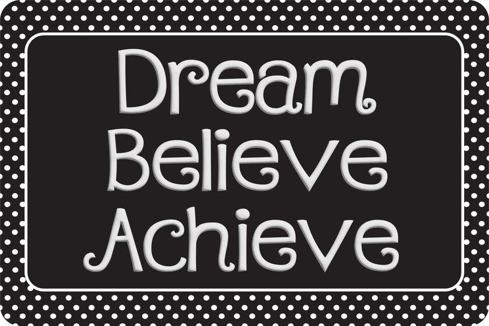 91584 The Original Fun Mat, Welcome Mat, 15.5" x 23.5", Dream, Believe, Achieve