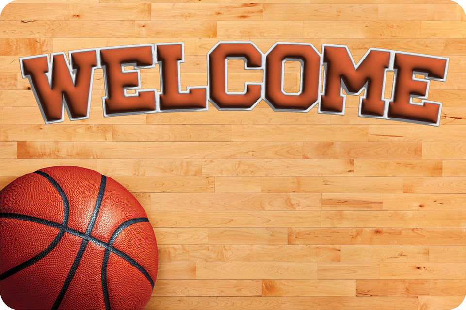 91585 The Original Fun Mat, Welcome Mat, 15.5" x 23.5", Basketball Welcome