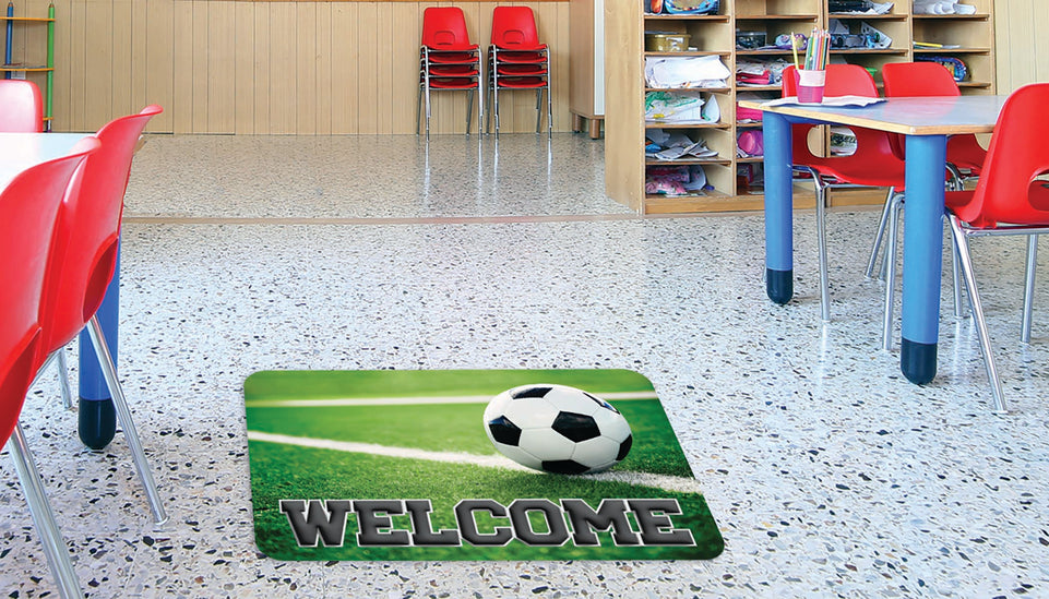 91586 The Original Fun Mat, Welcome Mat, 15.5" x 23.5", Soccer Ball Welcome