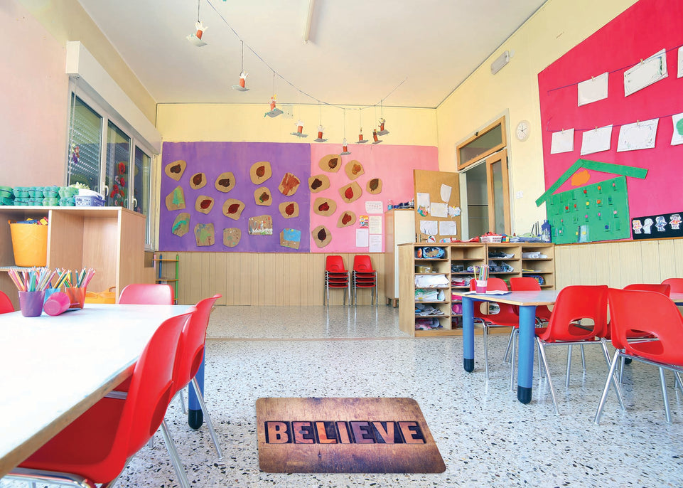 91588 The Original Fun Mat, Welcome Mat, 15.5" x 23.5", Believe Letterpress