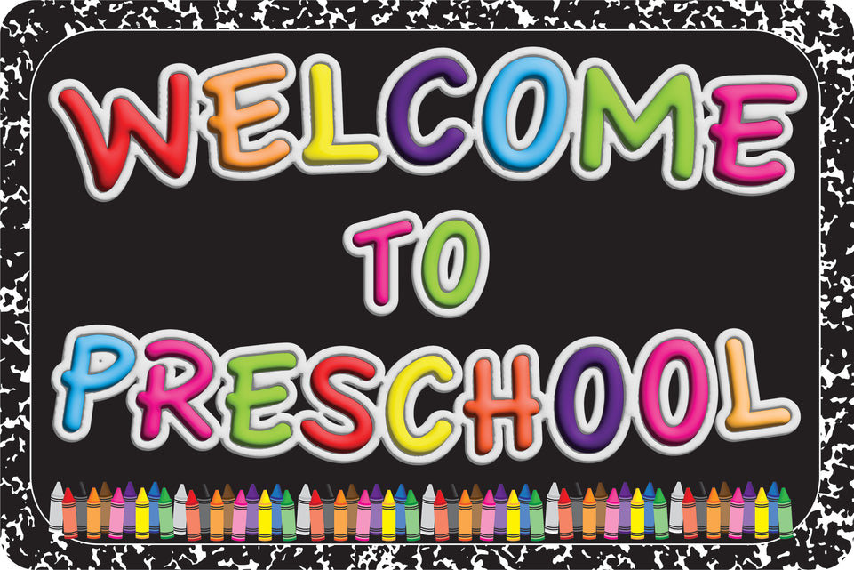 91590 The Original Fun Mat, Welcome Mat, 15.5" x 23.5", Welcome to Preschool