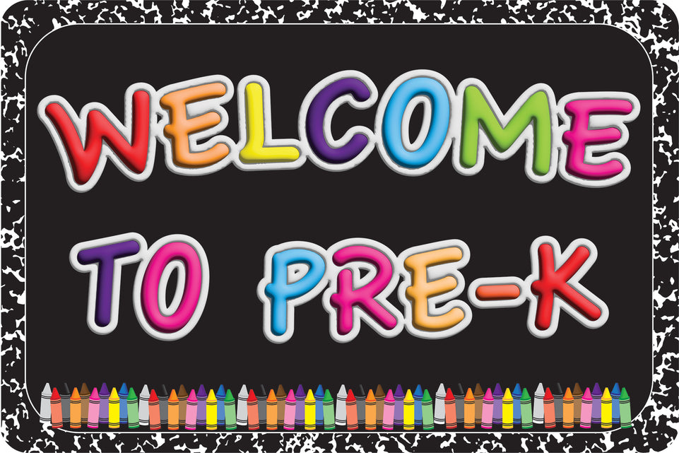 91591 The Original Fun Mat, Welcome Mat, 15.5" x 23.5", Welcome to Pre-K