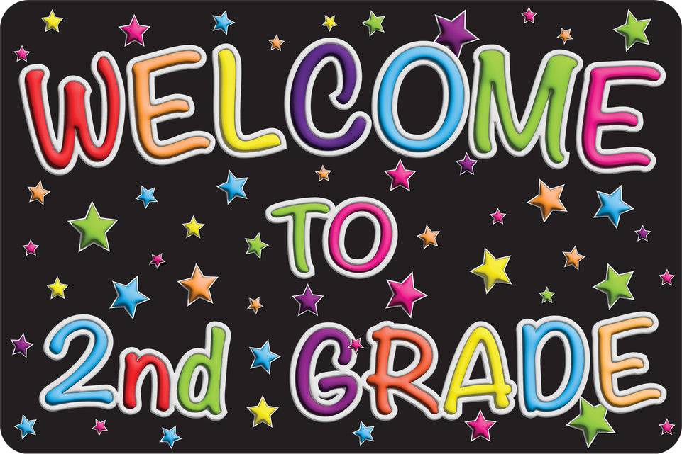 91594 The Original Fun Mat, Welcome Mat, 15.5" x 23.5", Welcome to 2nd Grade