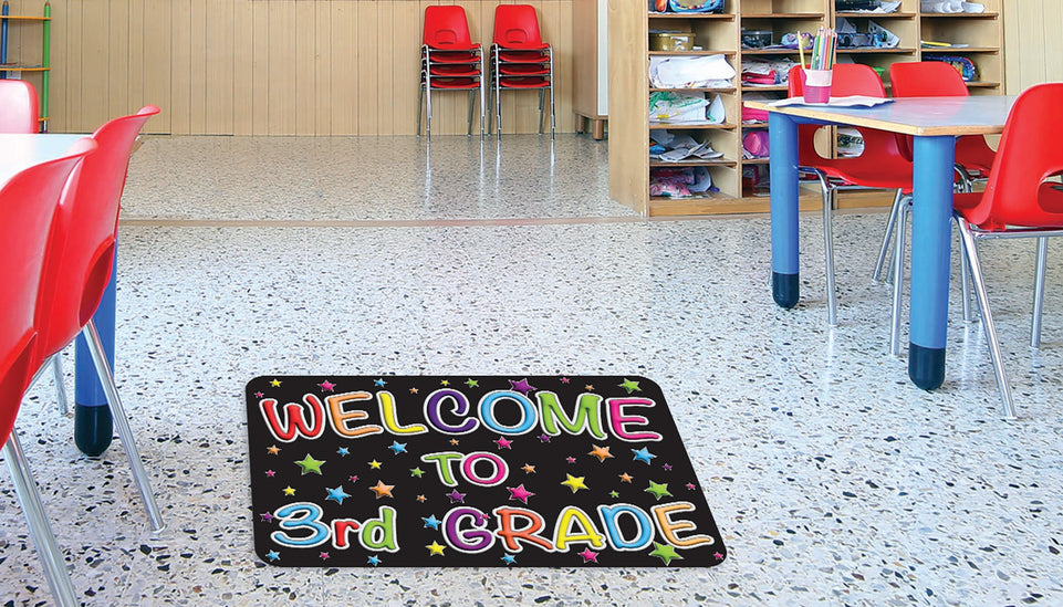 91595 The Original Fun Mat, Welcome Mat, 15.5" x 23.5", Welcome to 3rd Grade