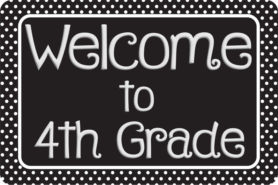 91596 The Original Fun Mat, Welcome Mat, 15.5" x 23.5", Welcome to 4th Grade