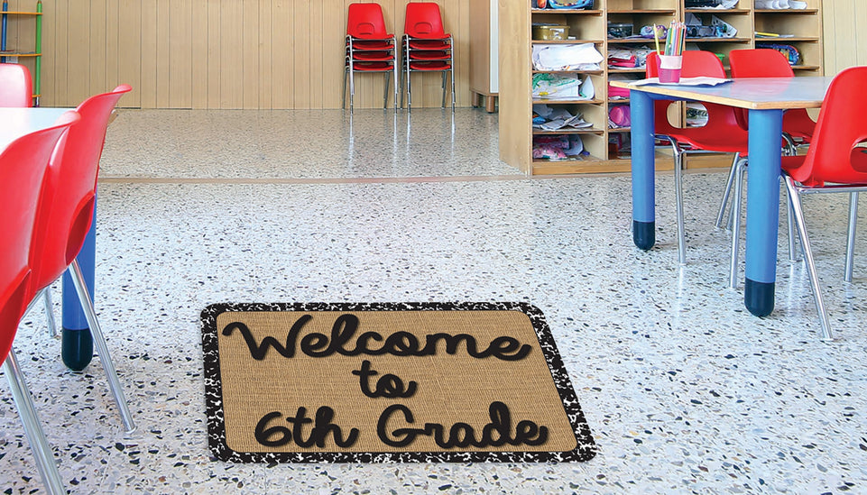 91598 The Original Fun Mat, Welcome Mat, 15.5" x 23.5", Welcome to 6th Grade