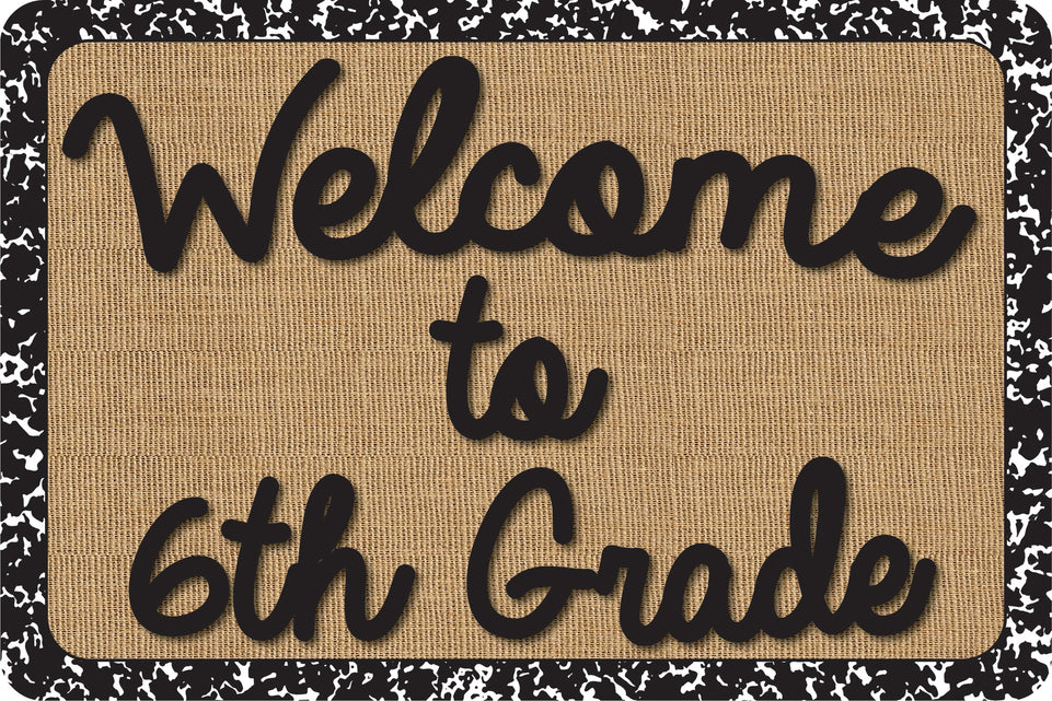 91598 The Original Fun Mat, Welcome Mat, 15.5" x 23.5", Welcome to 6th Grade