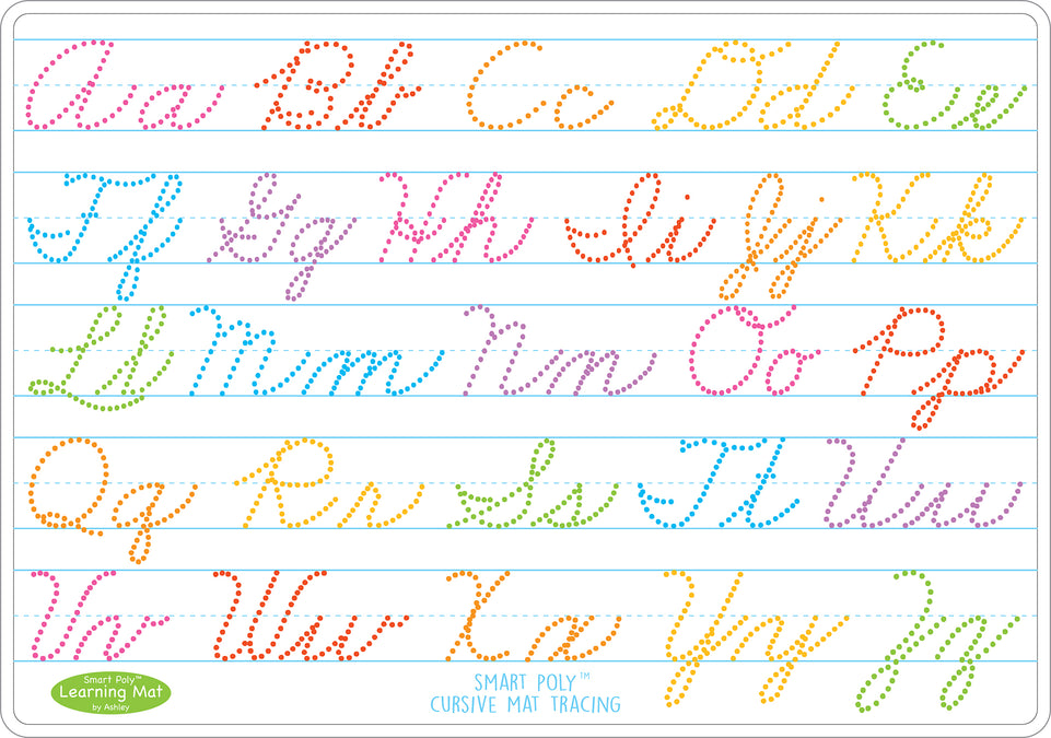 95013 Cursive Handwriting ,Smart Poly Learning Mat, 2 sided, 12" x 17"