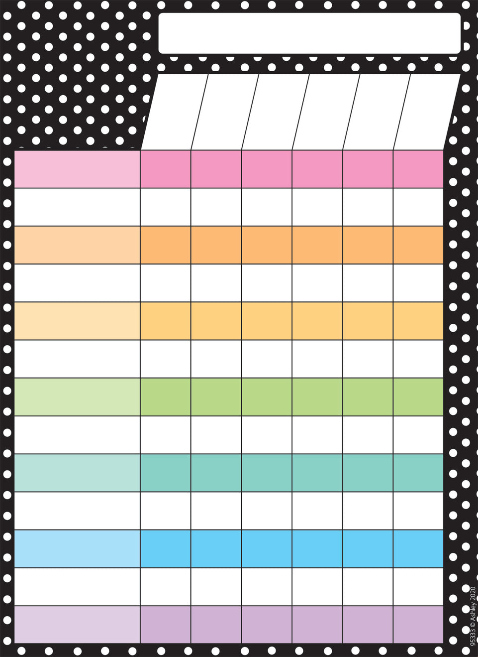 95333 PosterMat Pals™, Space Savers, 13" x 9.5", Smart Poly®, B/W Dots Color Incentive