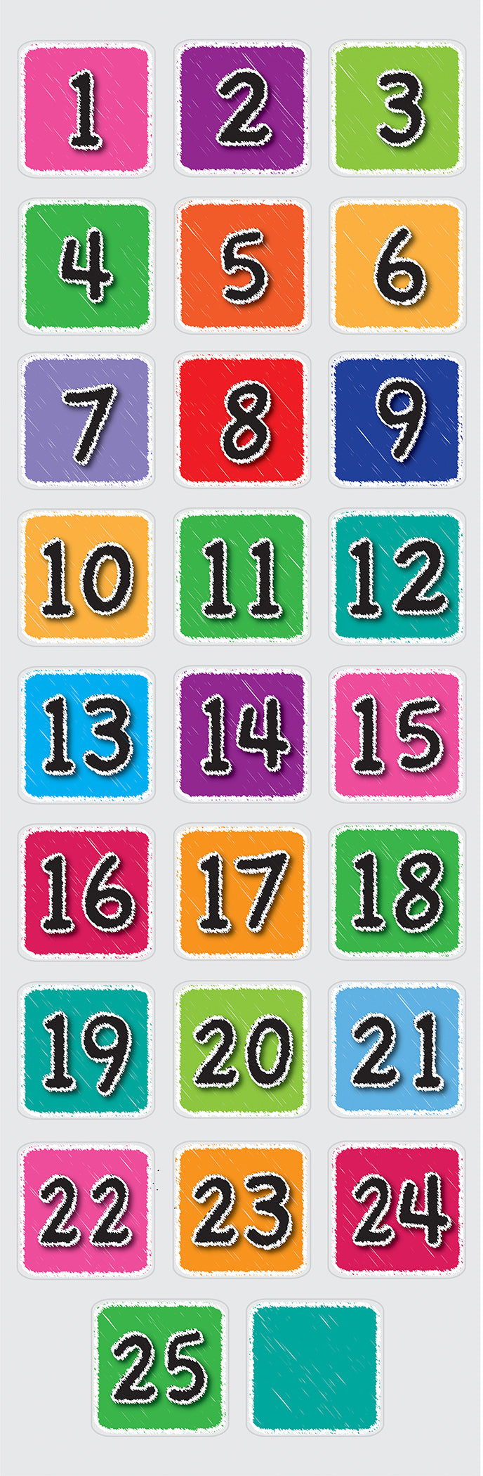 98104 The Original Fun Mat, Sensory Spots™, Sensory Soft Play, 4" Numbers 1-25, 26 pieces