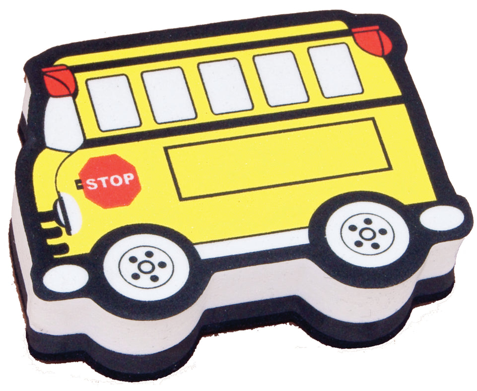 10018 Magnetic Whiteboard Eraser, School Bus