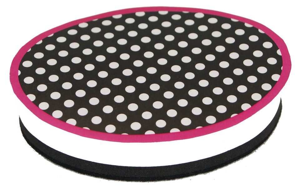 10048 Magnetic Whiteboard Eraser, Black/White Dots