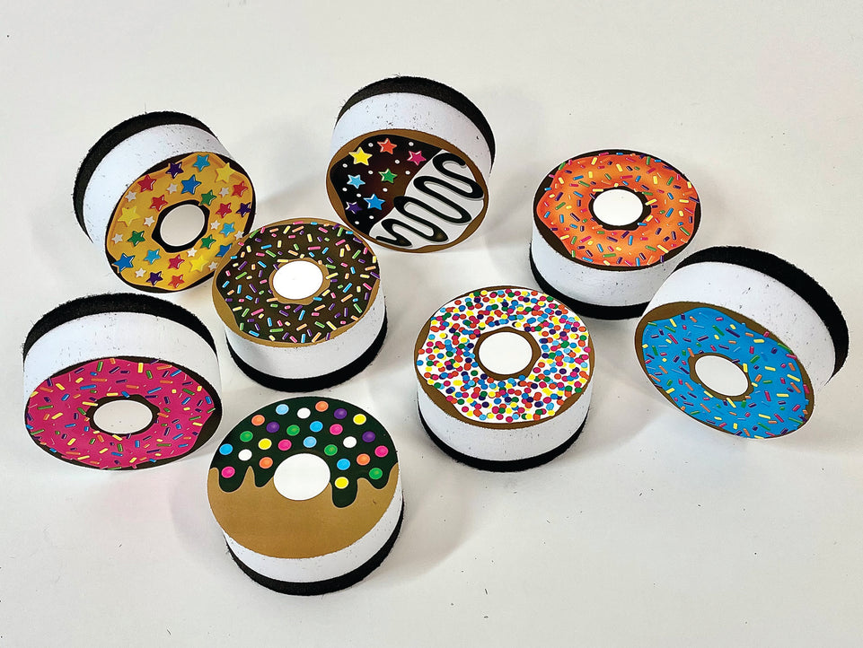 78009 Non-Magnetic Donuts Mini Whiteboard Erasers, DonutFetti®