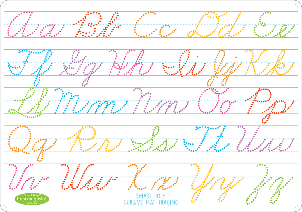95012 Cursive Handwriting ,Smart Poly Learning Mat, 2 sided, 12" x 17"