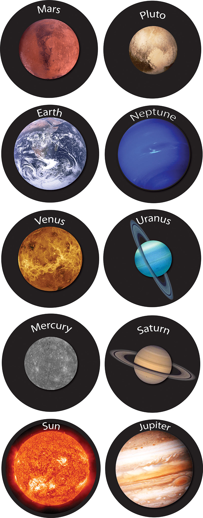 98102 The Original Fun Mat, Sensory Spots™, Sensory Soft Play, 6"  Solar System Set, 10 Pieces